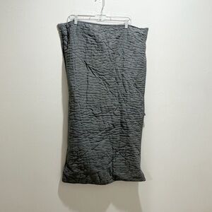 POTTERY BARN Belgian Flax Linen Hand-Stitched Pillow Sham King Charcoal Gray